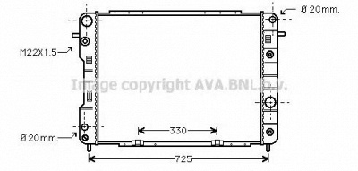 AVA QUALITY COOLING ol2198 -  Радиатор, охлаждение двигателя